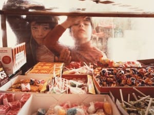 Louis Carlos Bernal. Martinez Brothers in Candy Store, Douglas, Arizona, 1978.