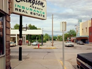 Stephen Shore, Second Street East at First Avenue East, Kalispell, Montana 22 August 1974.
