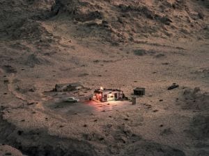 Thomas Wrede, <em>Fred & Red’s Café</em>, 2015. 95cm x 120cm / 170cm x 220cm. From the series Real Landscapes.