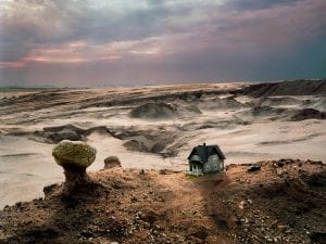 Thomas Wrede, <em>House over the Dunes</em>, 2007. Detail. 95cm x 120cm / 120cm x 150cm. From the series Real Landscapes.