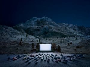 Thomas Wrede, <em>The Luminous Screen</em>, 2015. 95cm x 130cm / 140cm x 190cm. From the series Real Landscapes.