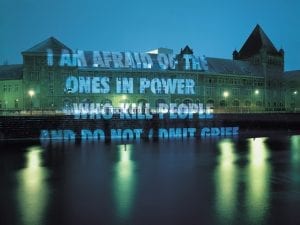 <i>Xenon for Berlin</i>, 2001. © 2001 Jenny Holzer, member Artists Rights Society (ARS), NY Photo: Attilio Maranzano.