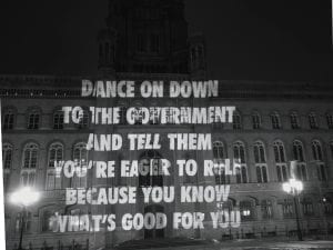 <i>Xenon for Berlin</i>, 2001. © 2001 Jenny Holzer, member Artists Rights Society (ARS), NY Photo: Attilio Maranzano.