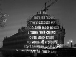 <i>Xenon for Berlin</i>, 2001. © 2001 Jenny Holzer, member Artists Rights Society (ARS), NY Photo: Attilio Maranzano.