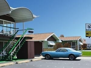 Black Hawk Motel, Wisconsin Dells, 2013. Shot with Nikon D7100. From <i>The Mother Road Series</i> (2013-2017).