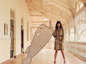 Vikram Kushwar, from the series <i>Hook, Line and Sinker.</i> Originally appeared in <i>Vogue India.</i> Model: Smita Lasrado; Stylist: Ria Kamat; Art Director: Jolie Wernette-Horn; Hair & Makeup: Sandhya Shekar; Photography: Vikram Kushwah.