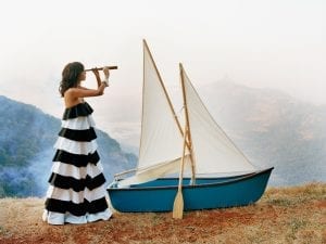 Vikram Kushwar, from the series <i>Hook, Line and Sinker.</i> Originally appeared in <i>Vogue India.</i> Model: Smita Lasrado; Stylist: Ria Kamat; Art Director: Jolie Wernette-Horn; Hair & Makeup: Sandhya Shekar; Photography: Vikram Kushwah.