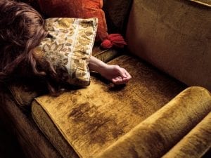 Anastasia Cazabon, <i>Hand on couch, Love and Rivalry,</i> 2009.