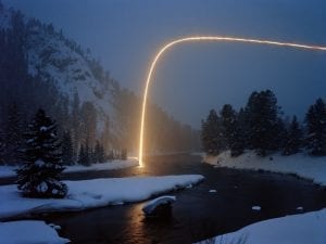 Kevin Cooley, <i>Madison River, Montana,</i> 2009. Chromogenic print singular edition of 7+1ap, 30×38.5 & 48.5×60”. Courtesy of the artist and Kopeikin Gallery, Los Angeles.